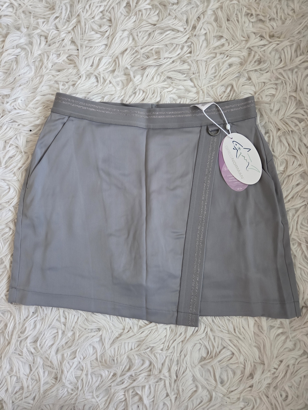 Greg Norman Shark Gray Sculpting Golf Skort Skirt Womens Size S NWT